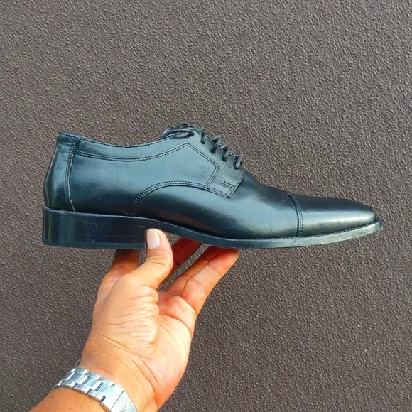 Johnston & Murphy Novick Black Cap Toe Lace Up Shoes J. MURPHY NOVICK BLACK CAP TOE LACE UP DRESS SHOE MENS 11 W  main image 2